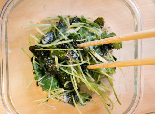 素食主义最爱的鸭儿芹佐海苔沙拉做法步骤