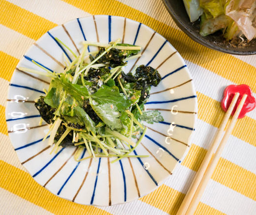 素食主义最爱的鸭儿芹佐海苔沙拉做法步骤