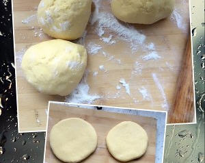 用平底锅来做牛奶玉米发面饼也不错