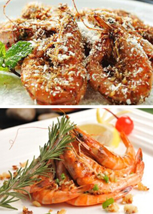 雪花红酒虾，飘着淡淡的红酒香，味道醉人