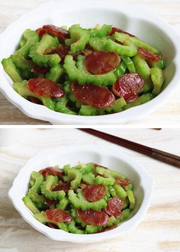 【周六食谱】香肠苦瓜的家常做法