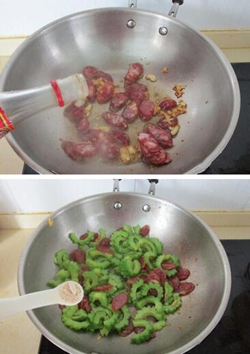【周六食谱】香肠苦瓜的家常做法