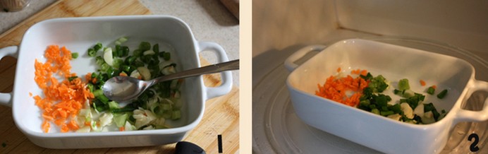 快速制作微波炉炒饭，美味并且做的时间短