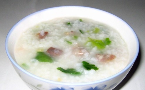 生菜香肠粥