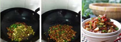 入味下饭菜——酸豆角炒五花肉的做法步骤3