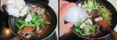 少油版——荸荠西芹炒肉丝的做法步骤6