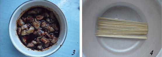 烧烤青红椒鸡肉的做法的做法步骤2