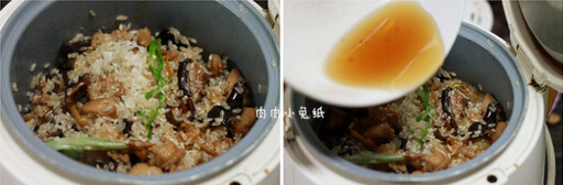 香菇栗子烧鸡饭的做法步骤6