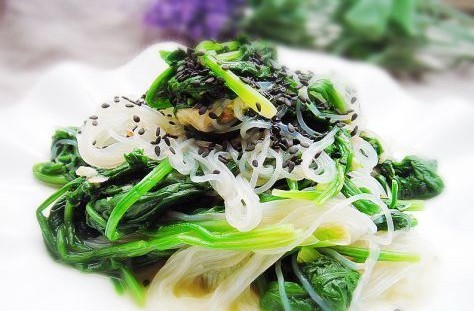 菠菜拌粉丝 菠菜拌粉丝