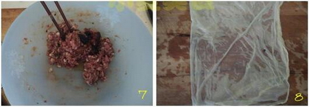 虾仁腐皮肉卷的做法步骤7-8