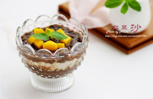 芒果燕麦红豆沙
