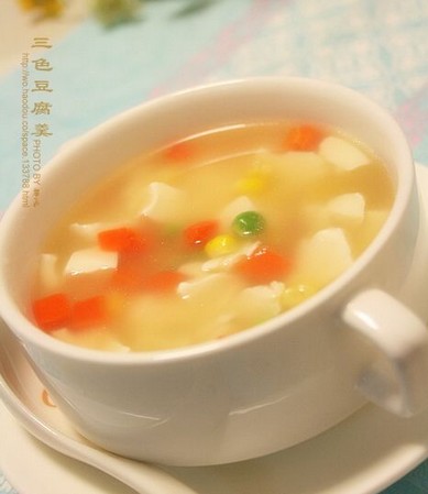 浑白三色美味豆腐羹