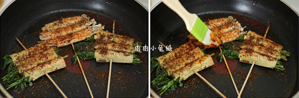 铁板豆腐皮卷金针菇的做法步骤4