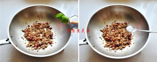 干煸豆角炒肉末的做法——家常的美食的做法步骤7