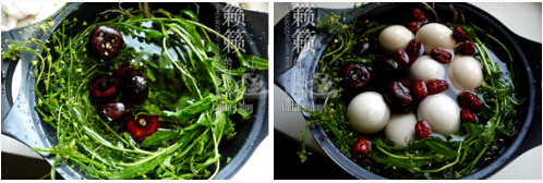 荠菜花煮鸡蛋的制作方法的做法步骤2