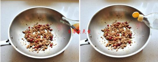 干煸豆角炒肉末的做法——家常的美食的做法步骤6