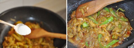 尖椒烧茄子的做法步骤4