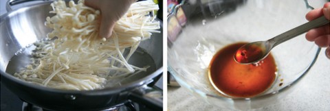 凉拌酸辣金针菇的做法步骤2