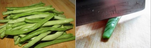 类似于干煸炒四季豆——干煎四季豆做法的做法步骤1