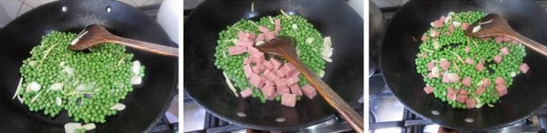 豌豆火腿丁的做法步骤5