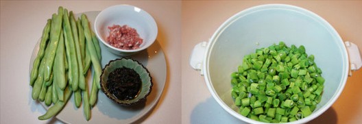 榄菜炒四季豆——减肥少油版的做法步骤1