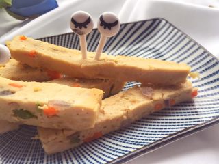 宝宝辅食10M➕:豆腐蔬菜条,成品图