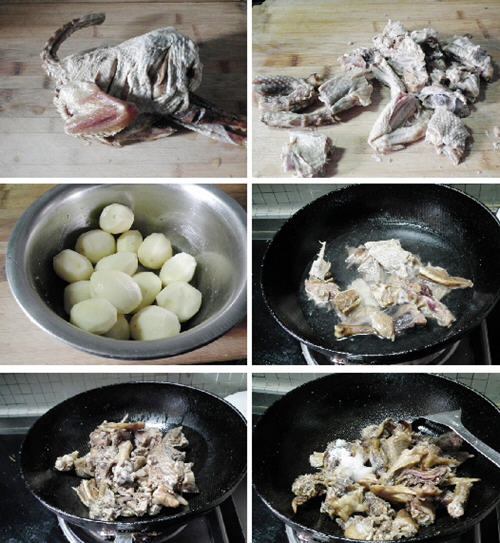 腊鸡焖小土豆，口感软绵绵特别好吃