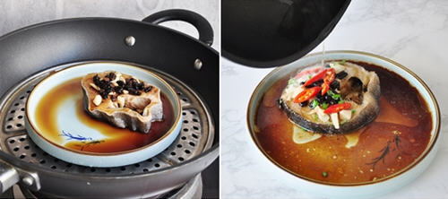 豆豉蒸鳕鱼，肉鲜且嫩，汤浓咸香，拌米饭吃真香