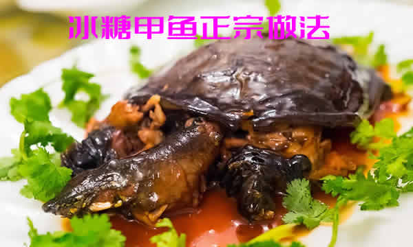 冰糖甲鱼色泽黄亮，绵糯润口，甜酸香咸俱全，滋味鲜美