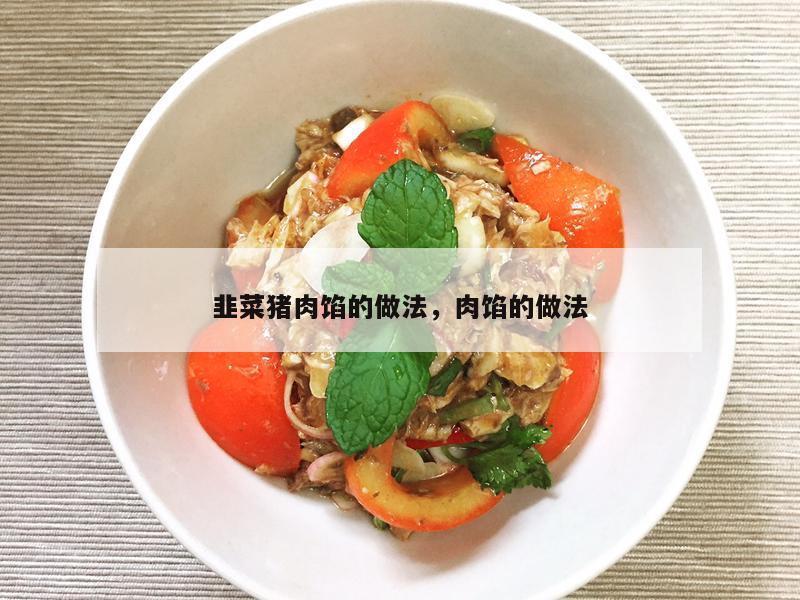韭菜猪肉馅的做法，肉馅的做法
