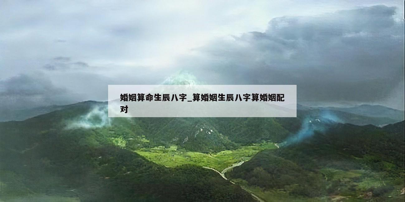 婚姻算命生辰八字_算婚姻生辰八字算婚姻配对