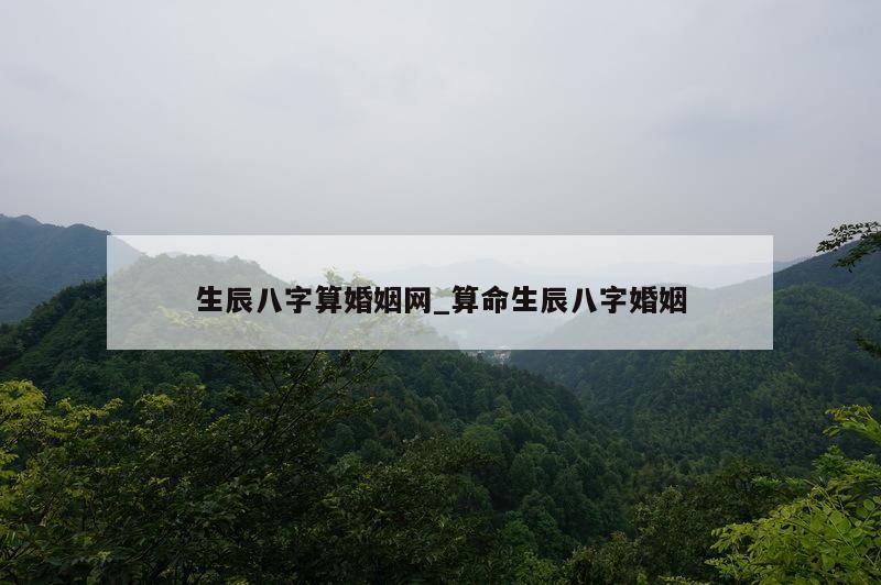 生辰八字算婚姻网_算命生辰八字婚姻