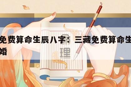 三藏免费算命生辰八字：三藏免费算命生辰八字合婚