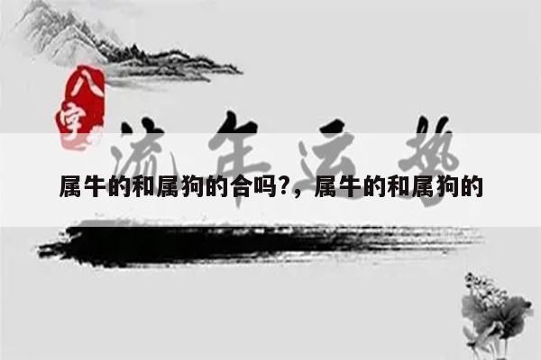 属牛的和属狗的合吗?，属牛的和属狗的