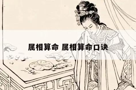 属相算命 属相算命口诀