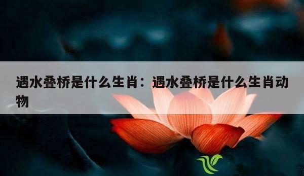 遇水叠桥是什么生肖：遇水叠桥是什么生肖动物