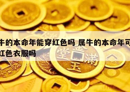 属牛的本命年能穿红色吗 属牛的本命年可以穿红色衣服吗